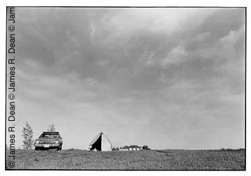 Photog’s Tent and Car, West of Mohall, ND