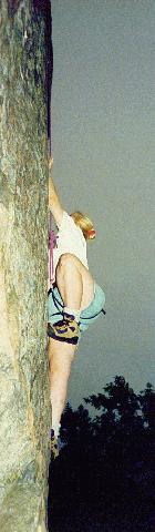 Me climbing at Whope Wall in Duluth